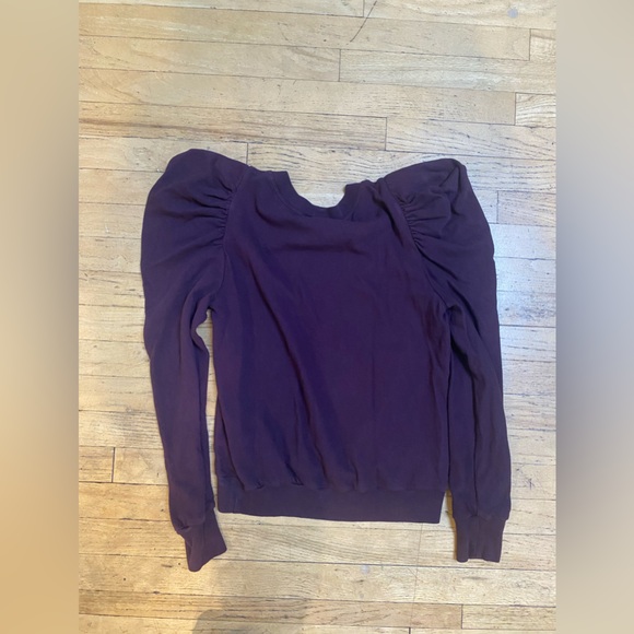 A.L.C. Size small wine color sweater. Puff shoulder. Size small - Picture 3 of 3